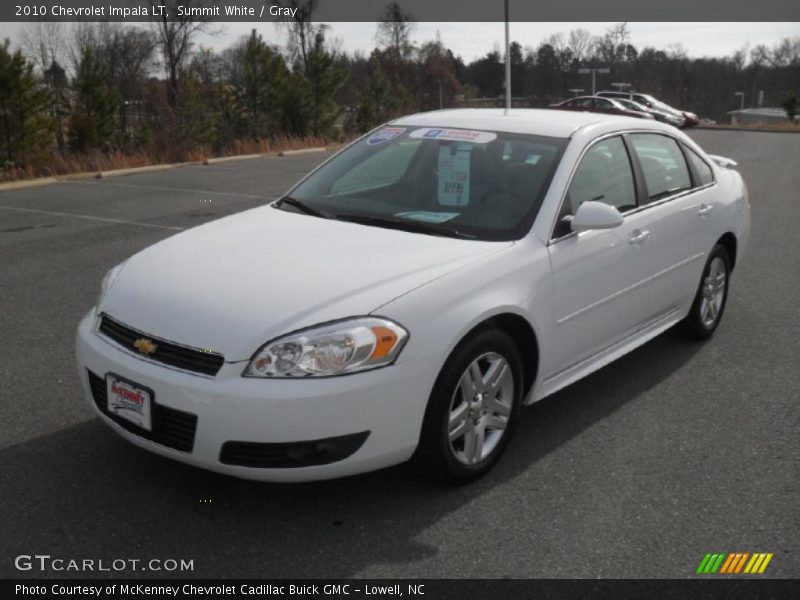 Summit White / Gray 2010 Chevrolet Impala LT