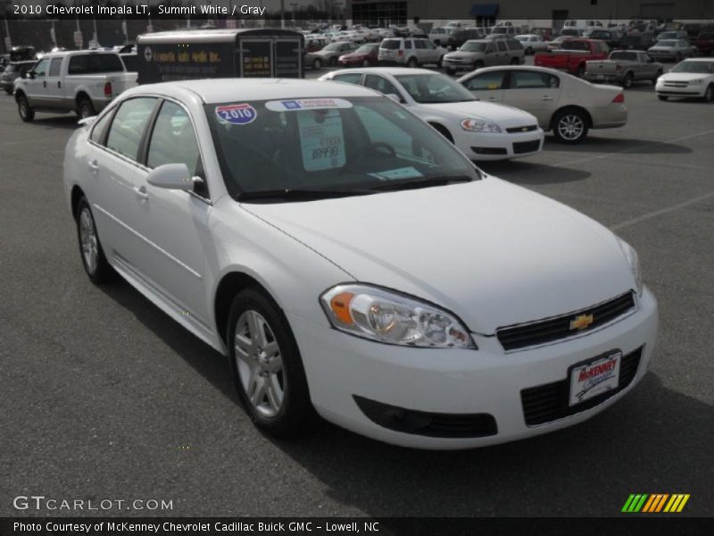 Summit White / Gray 2010 Chevrolet Impala LT