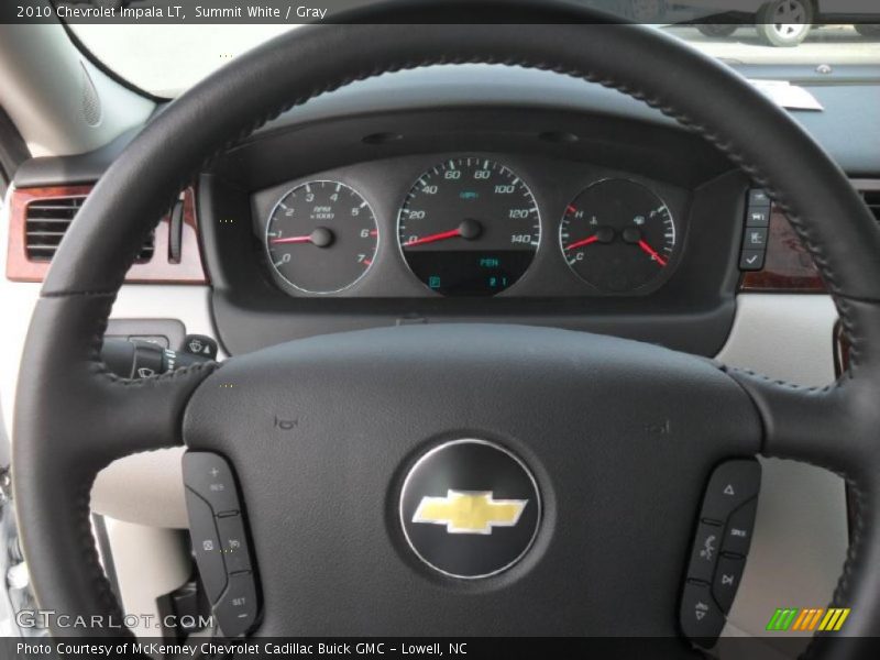 Summit White / Gray 2010 Chevrolet Impala LT