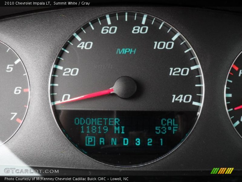 Summit White / Gray 2010 Chevrolet Impala LT