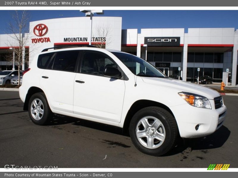 Super White / Ash Gray 2007 Toyota RAV4 4WD