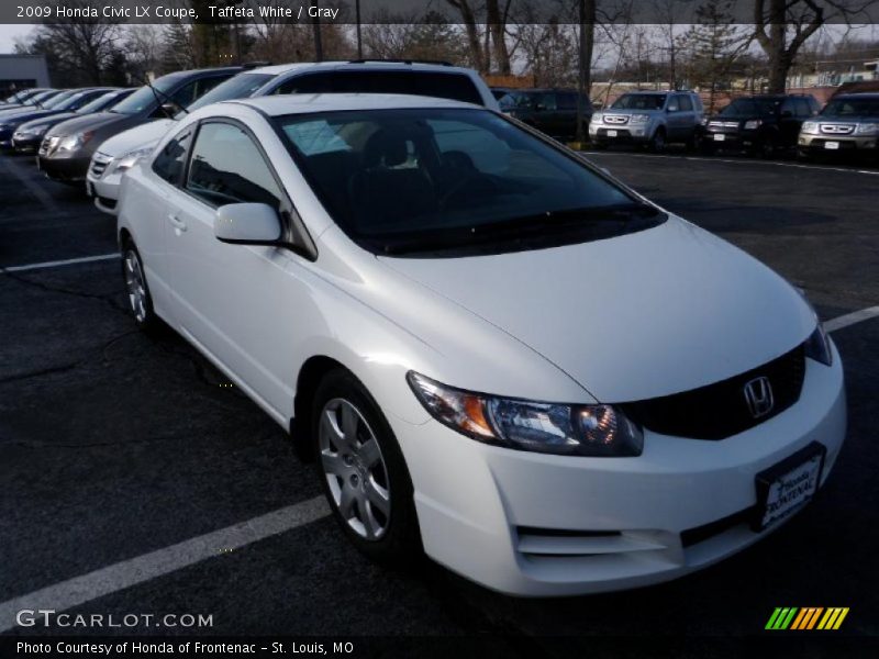 Taffeta White / Gray 2009 Honda Civic LX Coupe