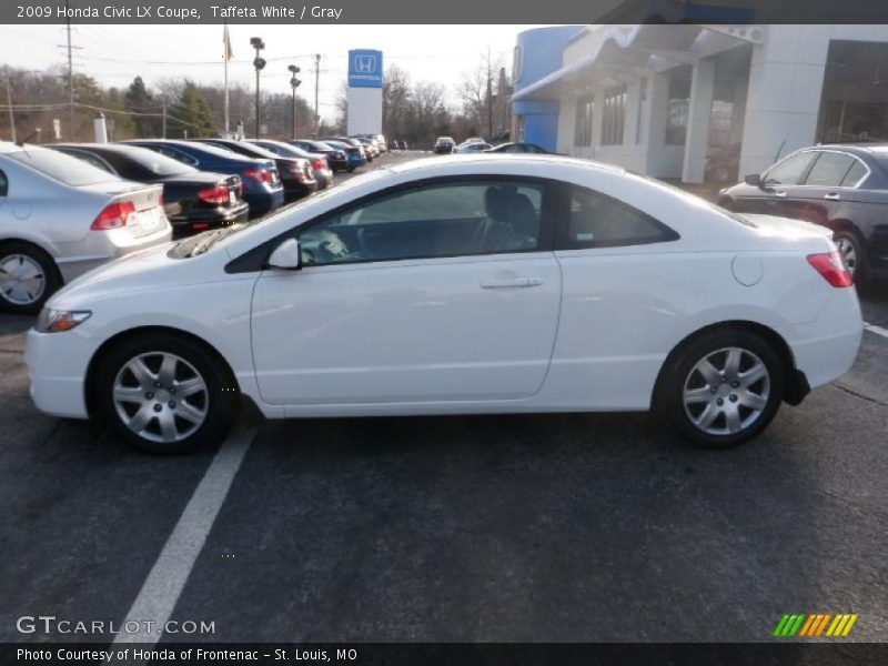 Taffeta White / Gray 2009 Honda Civic LX Coupe