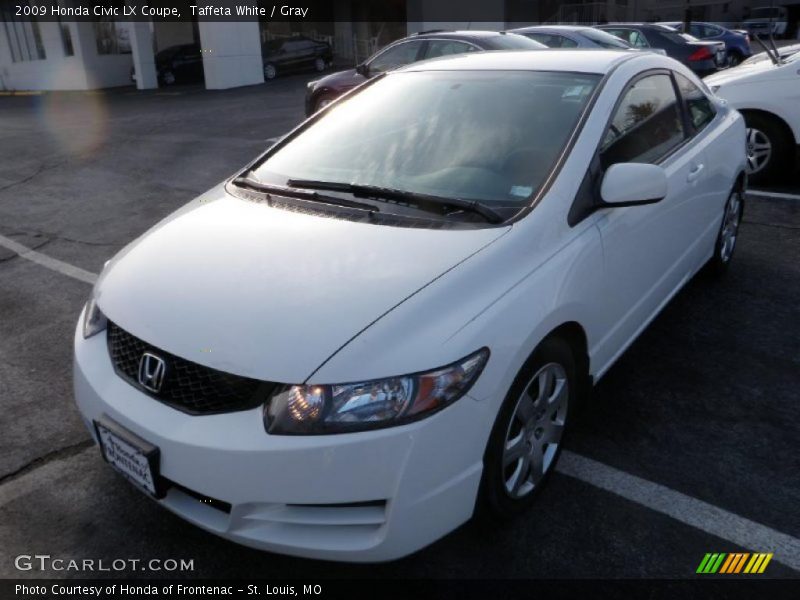Taffeta White / Gray 2009 Honda Civic LX Coupe