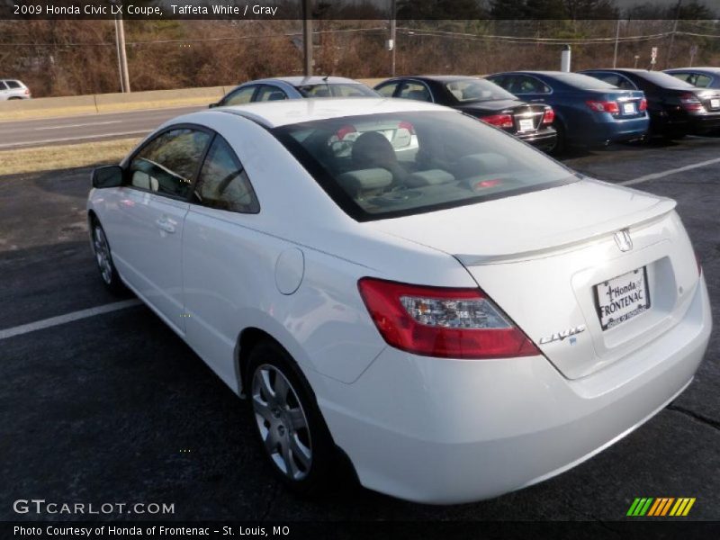 Taffeta White / Gray 2009 Honda Civic LX Coupe