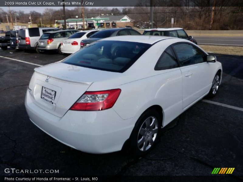 Taffeta White / Gray 2009 Honda Civic LX Coupe