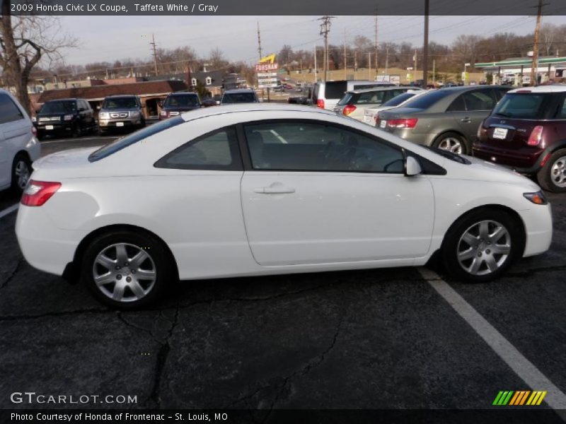 Taffeta White / Gray 2009 Honda Civic LX Coupe