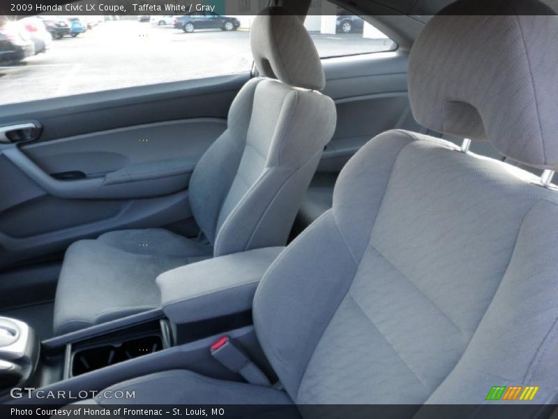Taffeta White / Gray 2009 Honda Civic LX Coupe