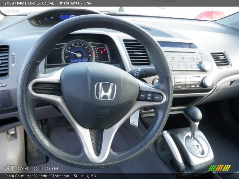 Taffeta White / Gray 2009 Honda Civic LX Coupe