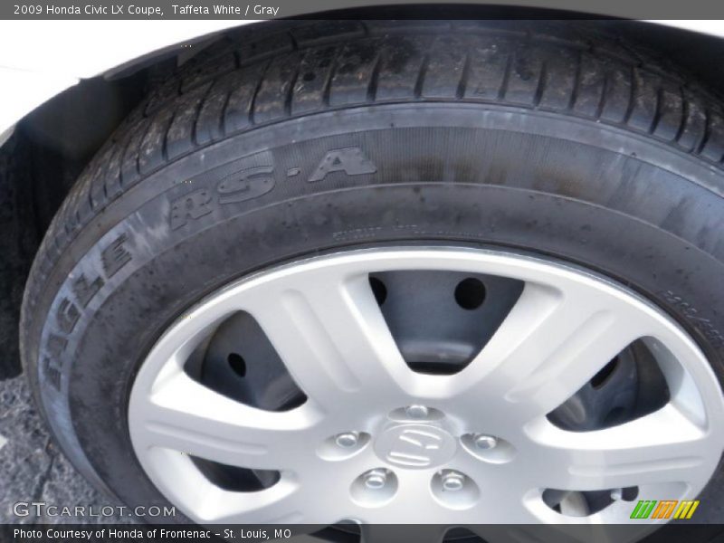 Taffeta White / Gray 2009 Honda Civic LX Coupe