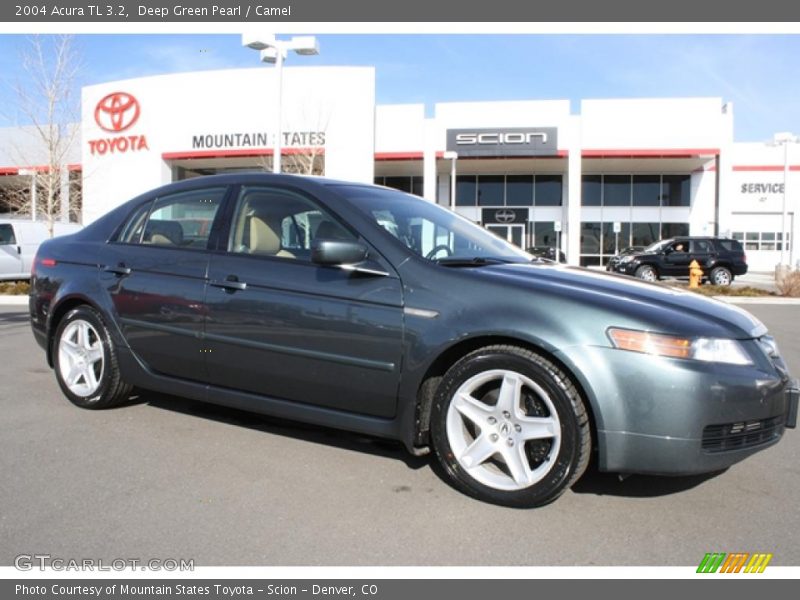 Deep Green Pearl / Camel 2004 Acura TL 3.2