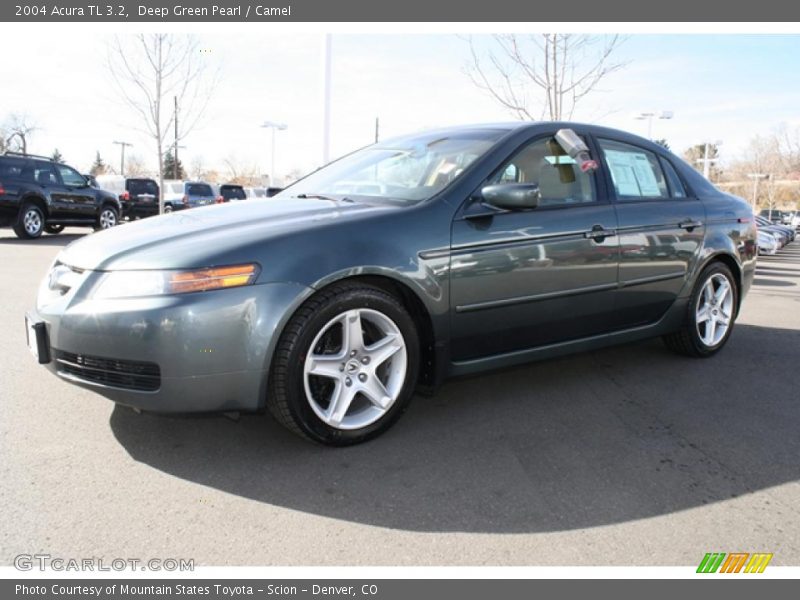 Deep Green Pearl / Camel 2004 Acura TL 3.2