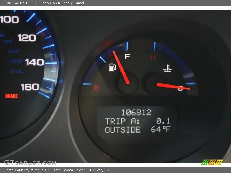 Deep Green Pearl / Camel 2004 Acura TL 3.2