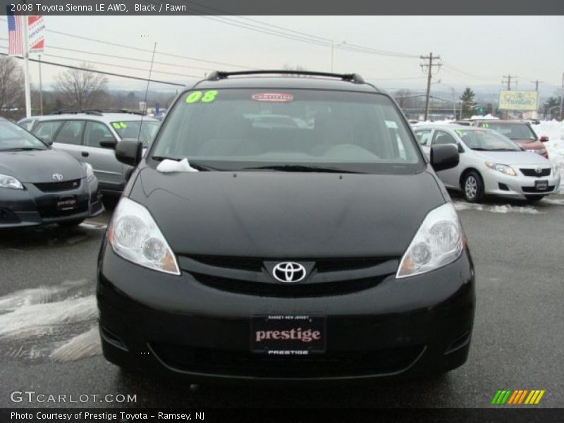 Black / Fawn 2008 Toyota Sienna LE AWD