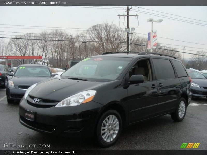 Black / Fawn 2008 Toyota Sienna LE AWD