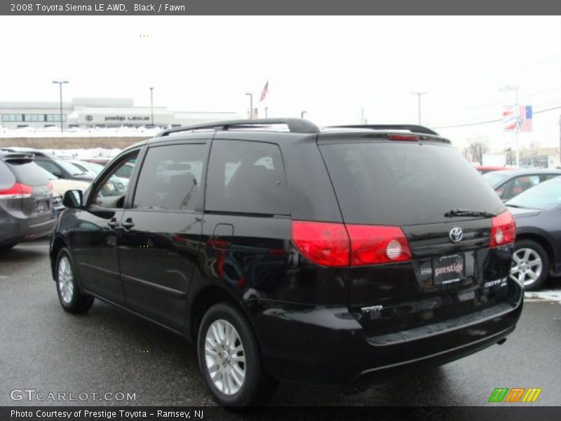 Black / Fawn 2008 Toyota Sienna LE AWD