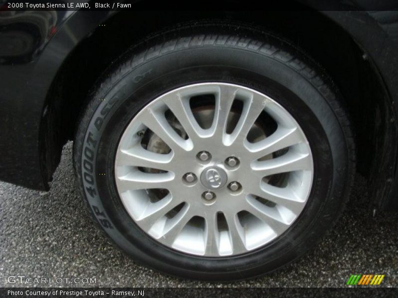 Black / Fawn 2008 Toyota Sienna LE AWD