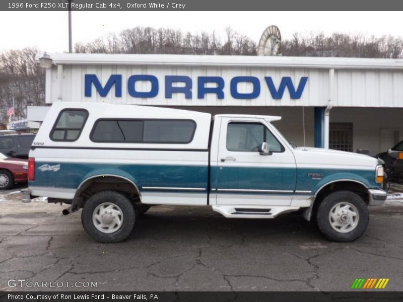 Oxford White / Grey 1996 Ford F250 XLT Regular Cab 4x4