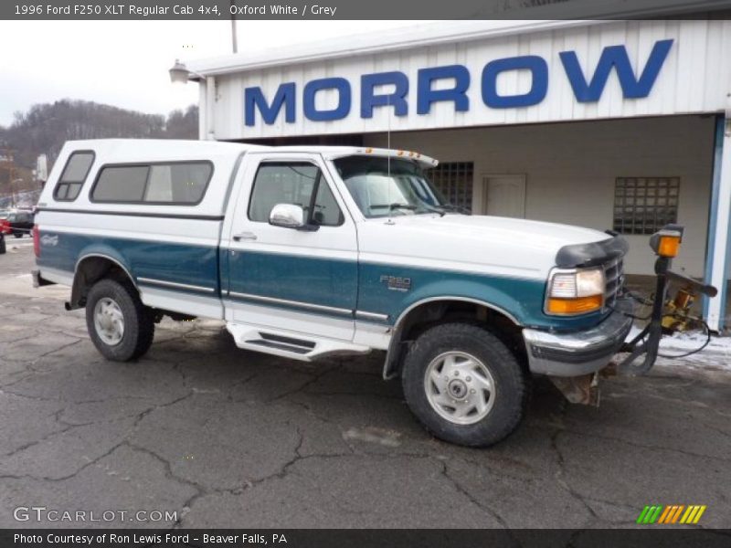 Oxford White / Grey 1996 Ford F250 XLT Regular Cab 4x4
