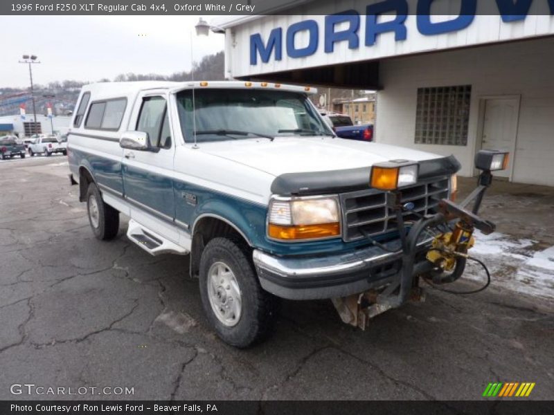 Oxford White / Grey 1996 Ford F250 XLT Regular Cab 4x4