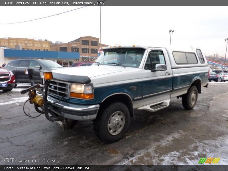 Oxford White / Grey 1996 Ford F250 XLT Regular Cab 4x4
