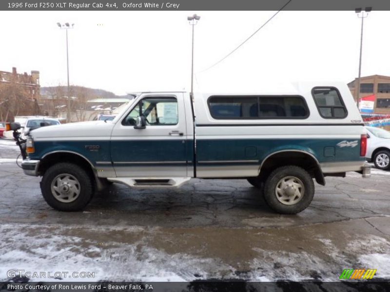 Oxford White / Grey 1996 Ford F250 XLT Regular Cab 4x4