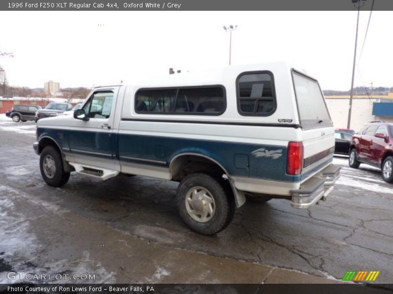 Oxford White / Grey 1996 Ford F250 XLT Regular Cab 4x4