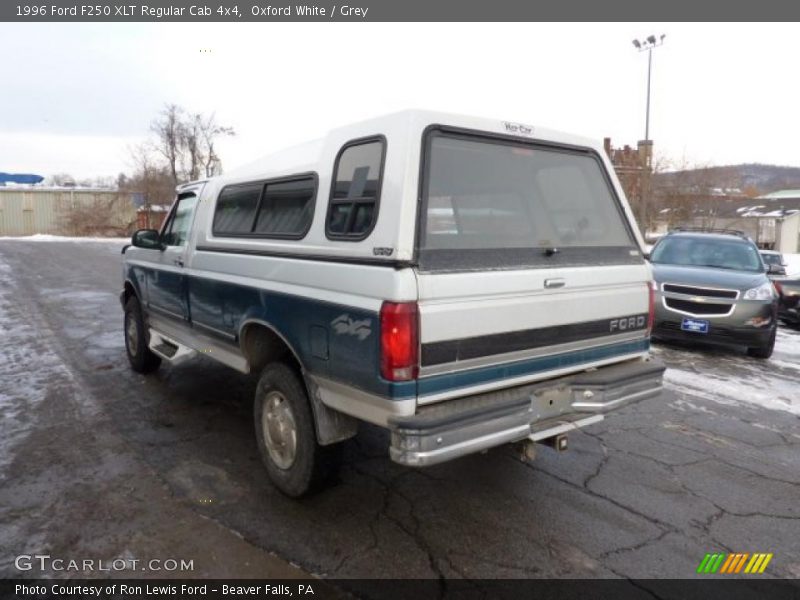 Oxford White / Grey 1996 Ford F250 XLT Regular Cab 4x4