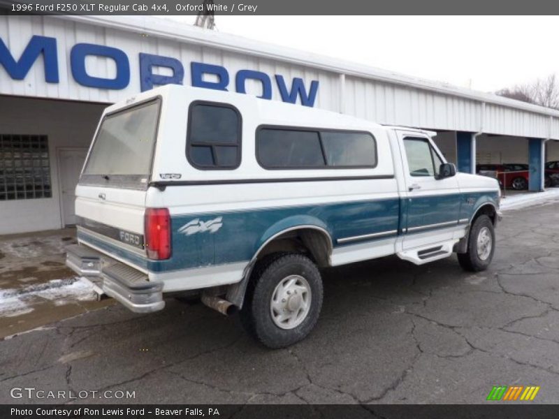 Oxford White / Grey 1996 Ford F250 XLT Regular Cab 4x4