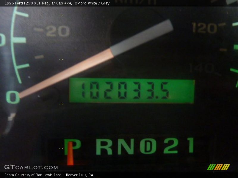 Oxford White / Grey 1996 Ford F250 XLT Regular Cab 4x4