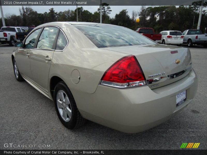 Gold Mist Metallic / Neutral 2010 Chevrolet Impala LT