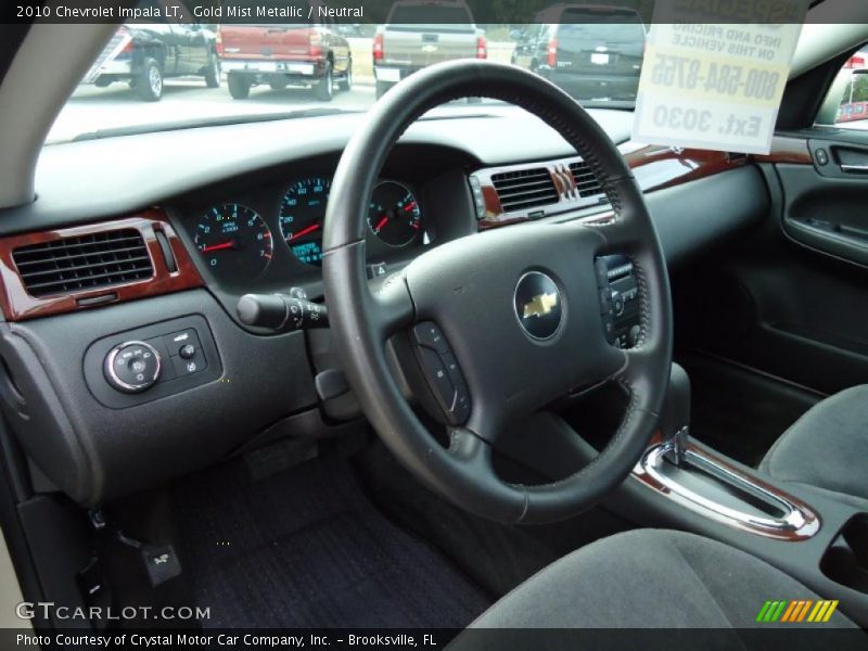 Gold Mist Metallic / Neutral 2010 Chevrolet Impala LT