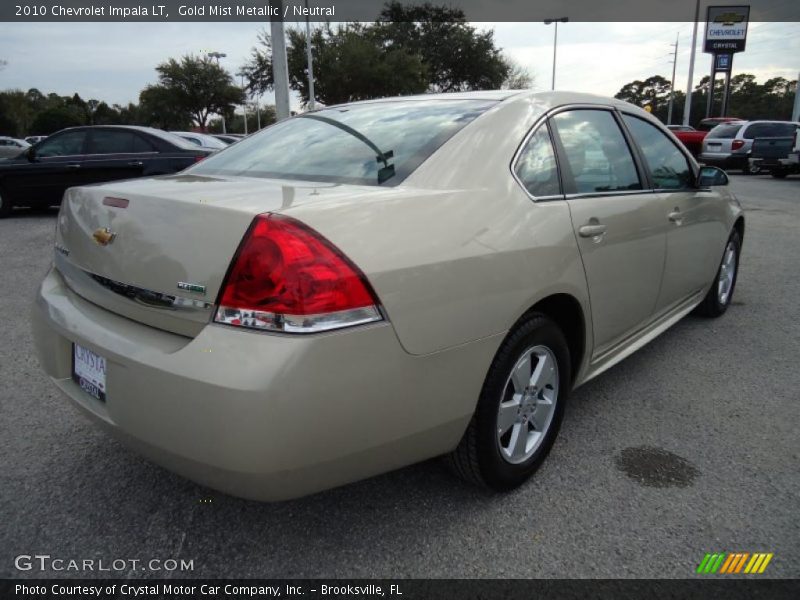 Gold Mist Metallic / Neutral 2010 Chevrolet Impala LT