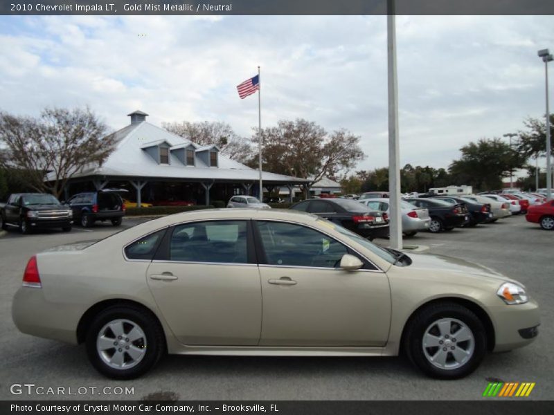 Gold Mist Metallic / Neutral 2010 Chevrolet Impala LT