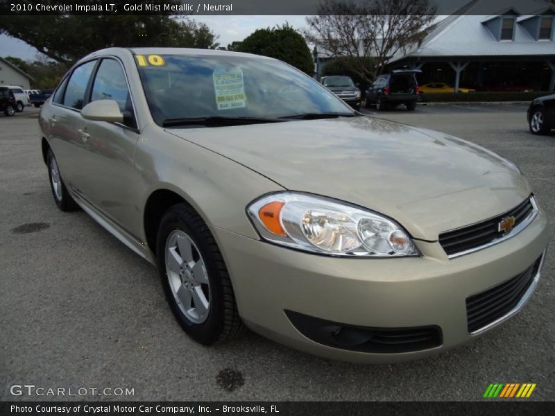 Gold Mist Metallic / Neutral 2010 Chevrolet Impala LT