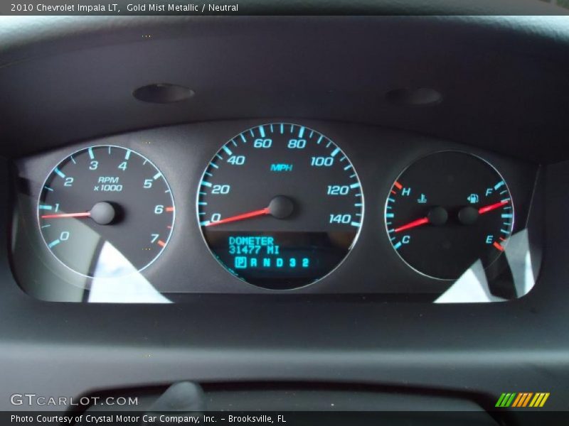 Gold Mist Metallic / Neutral 2010 Chevrolet Impala LT