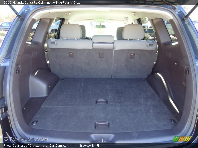 Indigo Blue Pearl / Gray 2010 Hyundai Santa Fe GLS