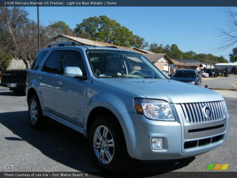 Light Ice Blue Metallic / Stone 2008 Mercury Mariner V6 Premier