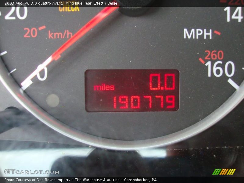 Ming Blue Pearl Effect / Beige 2003 Audi A6 3.0 quattro Avant