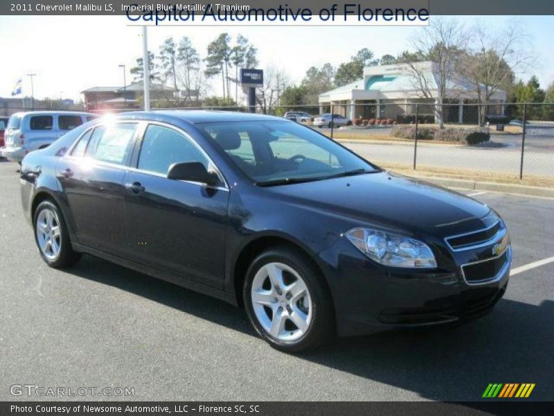 Imperial Blue Metallic / Titanium 2011 Chevrolet Malibu LS