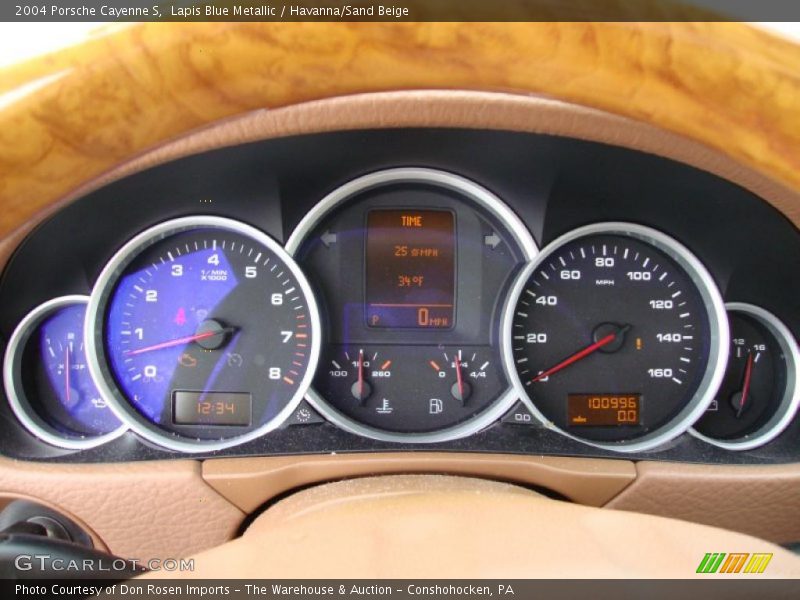 Lapis Blue Metallic / Havanna/Sand Beige 2004 Porsche Cayenne S