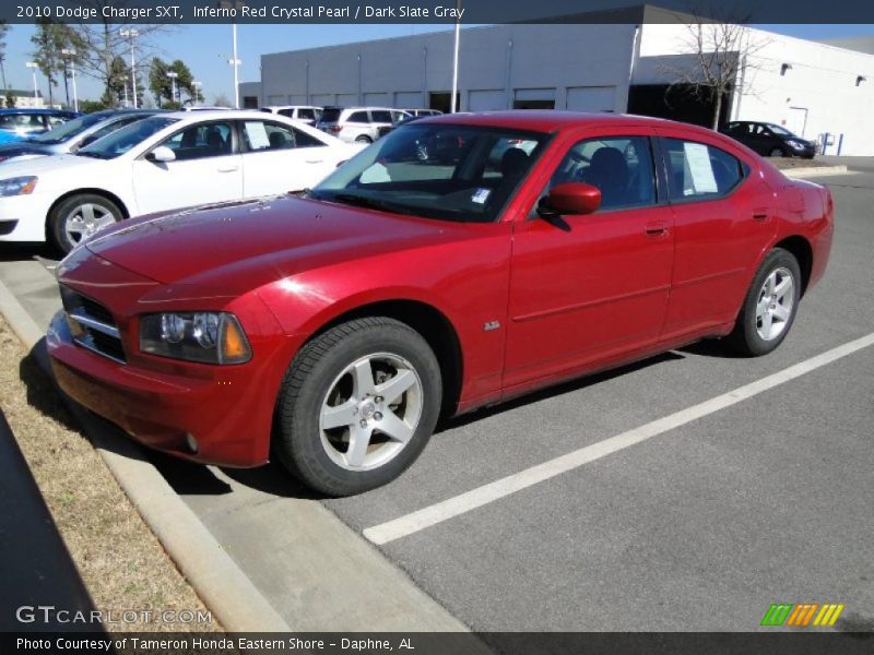 Inferno Red Crystal Pearl / Dark Slate Gray 2010 Dodge Charger SXT
