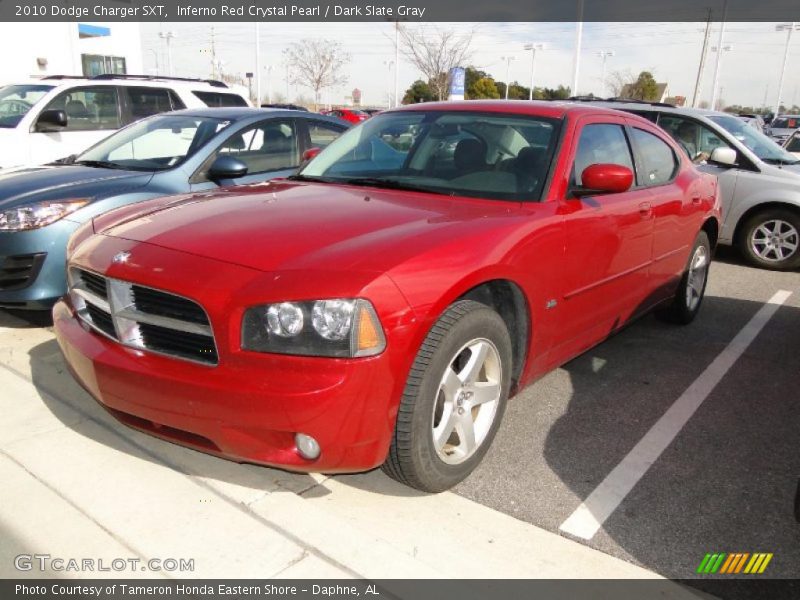Inferno Red Crystal Pearl / Dark Slate Gray 2010 Dodge Charger SXT