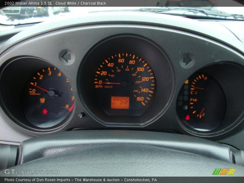 Cloud White / Charcoal Black 2002 Nissan Altima 3.5 SE