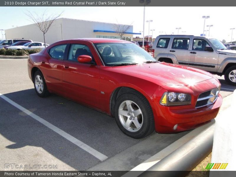 Inferno Red Crystal Pearl / Dark Slate Gray 2010 Dodge Charger SXT