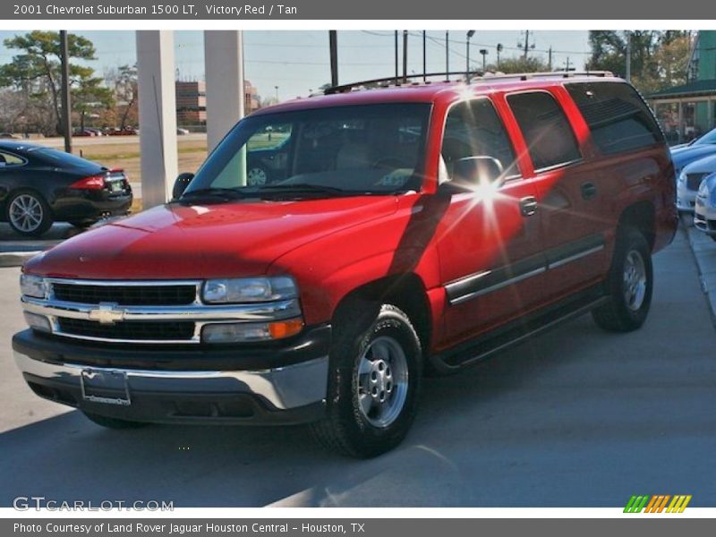 Victory Red / Tan 2001 Chevrolet Suburban 1500 LT