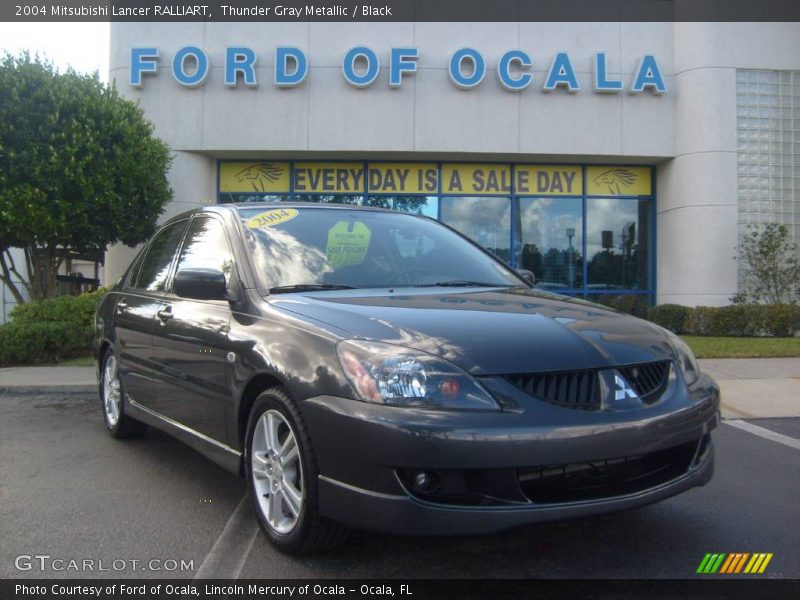 Thunder Gray Metallic / Black 2004 Mitsubishi Lancer RALLIART