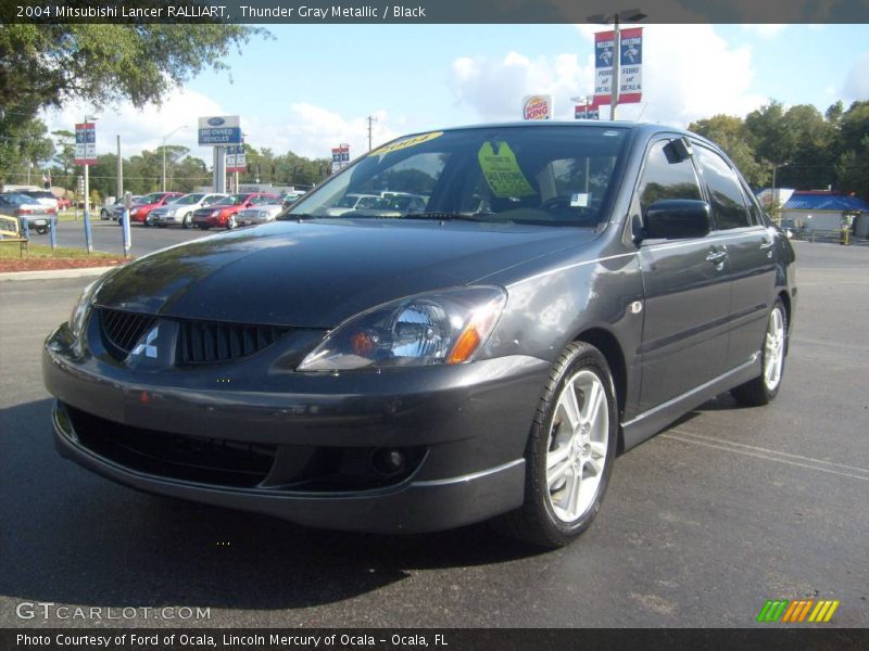 Thunder Gray Metallic / Black 2004 Mitsubishi Lancer RALLIART