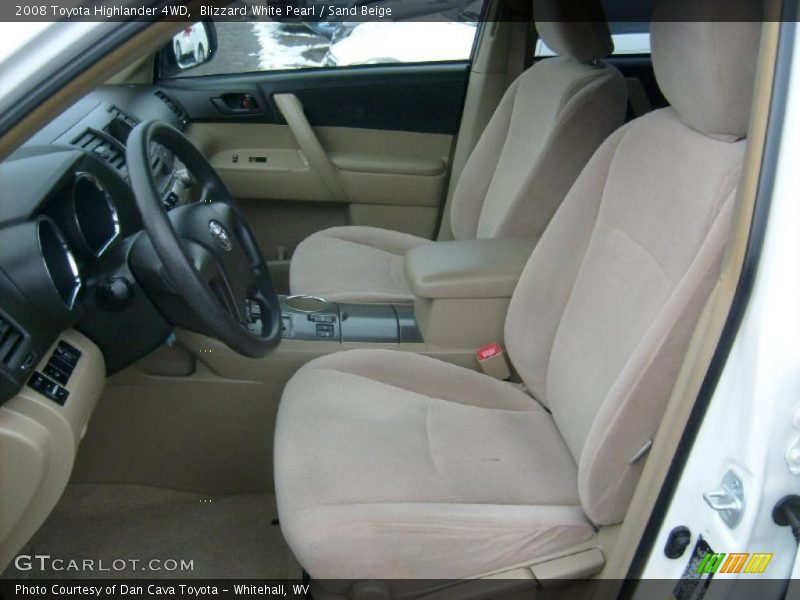 Blizzard White Pearl / Sand Beige 2008 Toyota Highlander 4WD