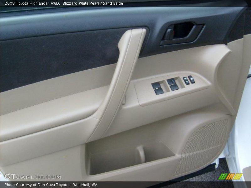 Blizzard White Pearl / Sand Beige 2008 Toyota Highlander 4WD